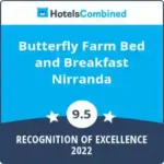 Butterfly Farm Hotels Combined recognition of excellence award of 9.5 in 2022.